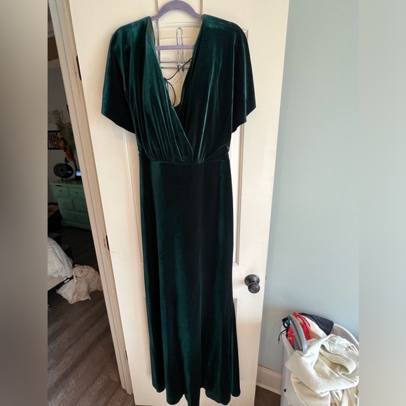 Jenny Yoo Plus Size green bridesmaids dress size 26 - Picture 2 of 5